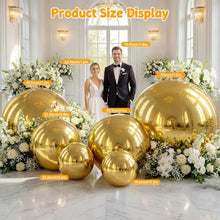 3PCS Gold Inflatable Mirror Ball Set,Reusable Mirror Ball Large Event Decoration PVC Ball with Electric Pump for Party,Concerts,Stage,Wedding Decorations(Gold, 3pcs:19.7In+31.5In+47.2In+Pump)