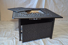 Elizabeth Outdoor Patio Universal Square 42" Coffee Table Dark Bronze Cast Aluminum