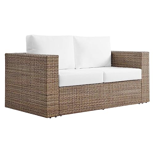 Modway Convene Love Seat Cappuccino White