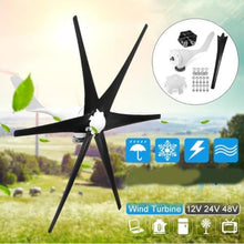 12V,1000W -3000W Wind Turbine Generator, 6 Blade 48V 220V Garden Wind Turbines Generator with Charge Controller for Solar Power Homeuse
