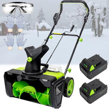 Cordless Snow Blower 20 Inch,3500w Brushless Motor,Dual 4.0ah Batteries,25ft Throw Distance,Electric Snow Thrower for Driveway,Patio,Sidewalk