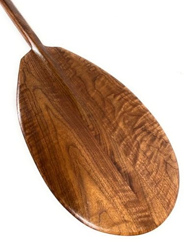 Tikimaster Premium Black Walnut Tiger Curls Outrigger Paddle 50 in T-Handle
