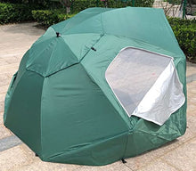 LumaGrove 240cm Beach Umbrella Shelter UPF50+, Fishing Umbrella, 8 Ribs, Sun Shade for Beach and Sports Events(Green)