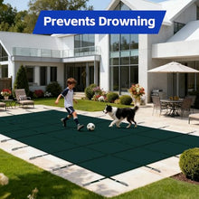 SHADEWIZ Swimming Pool Safety Underground Pool Cover, Swimming Pool Safety Cover, Cold Resistant Pool Cover 18' X 36' Contains All Hardware for Installation, Sturdy and wear-Resistant, Green