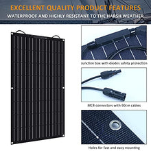 AUECOOR 1600 Watts 24 Volts Solar Wind Hybrid System Kit:6pcs 100W ETFE Flexible Monocrystalline Solar Panel+1000W Wind Turbine Generator+Accessories