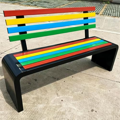 Vttui U-Shaped Outdoor Bench, Patio Bench, with Backrest 120