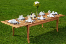 Grade-A Teak Wood Extra Large double extension 122" Atnas Rectangle Dining Table #WFDT122AT