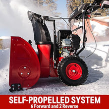 PowerSmart 26 Inch Snow Blower Gas Powered, 2-Stage 208cc B&S Engine with Electric Start, Led Light, Hand Warmer, Self Propelled BS26