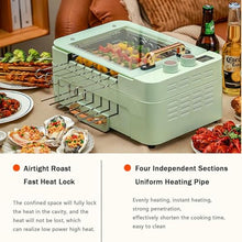 Multipurpose Hot Plate Grill Double Layer, Smokeless Electric Grill, 1000W Health BBQ Grill with Adjustable Temperature, for Outdoor Indoor Barbecue