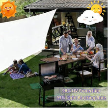 15x30 FT Waterproof Rectangle Sun Shade Sail Canopy Straight Edge with Grommets, UV Block Pergola Shade Cover for Backyard Yard Deck Patio Garden Outdoor Activities-White