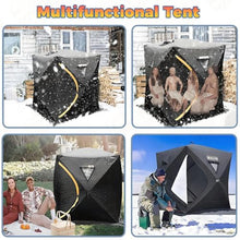 QITUJOUR Portable Home Sauna Tent for 3-5 People, 3-Layer Insulated Outdoor Sauna Tent with Smoke Vent, Heavy Duty 210D Oxford Fabric Sweat Sauna Room