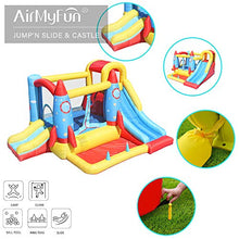 AirMyFun Inflatable Rocket Theme Bounce House Blue