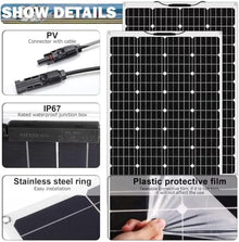 KZZAAO 2000 Watt Solar Panel Kit, 4 × 500 Watt Flexible Solar Power Panel Photovoltaic Module with 40A Solar Charge Controller