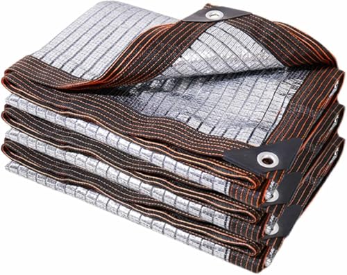 GJZDPMY Reflective Shade Cloth with Grommets - Heavy-Duty Sunshade Cover for Gazebos Greenhouses Gardens Chicken Coops Dog Kennels and Lawns - Heat-Insulating Tarpaulin