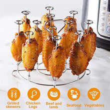 HIONJIN Kitchen Air Fryer Rack Accessories BBQ Grill Tray Basket Stand Roasting Meat Food Holder Tool