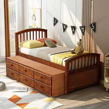 Bellemave Twin Captain's Bed Walnut +6 Drawers