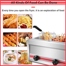 Commercial Electric Fryer With Temperature Control, Removable 10L Single Tank Fryer Baskets For Commercial, Stainless Steel Fryer Basket
