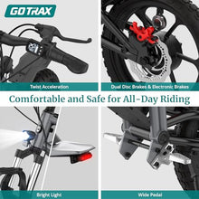 Gotrax Astra Electric Dirt Bike 16" Tires 350W Motor Dual Suspension Black