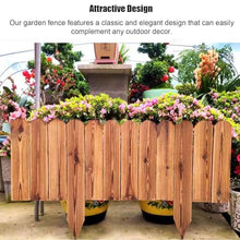 DECORN Garden Wooden Fence Wood Garden Edging Border Outdoor Landscape Border Edging for Gardens Lawns Balconies Courtyards Planting Fences, 35 ft(L),B-31.5" H
