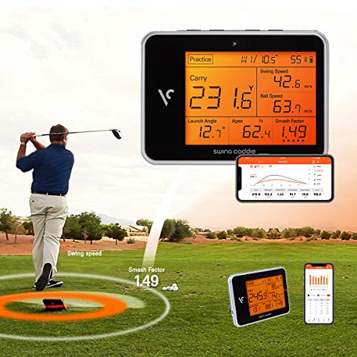 Voice Caddie Golf Swing Caddie SC300 Portable Launch Monitor Black