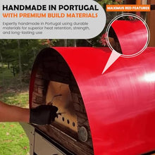 Authentic Pizza Ovens Maximus Prime Arena Portable Wood-Fired Outdoor Pizza Oven, Handmade in Portugal, Stainless Steel Chimney, Pizza Peel, Thermometer, Extra Floor Tile & Baking Dish Included