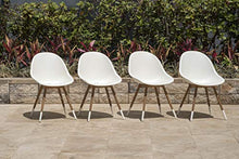 Amazonia Warwick 11-Piece Oval Patio Dining Set Teak Wood Extendable White Chairs