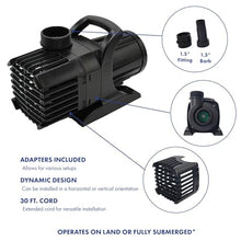 Monsoon 2000 GPH Hybrid Pond Pump 169 Watts 30 ft Cord