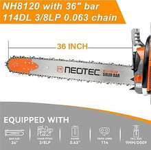 NEO-TEC NH8120 Chainsaw Gas 120cc Gas Powered Chainsaw with 36 Inch Bar, 8.4hp 6.2kw Big Large 2-cycle Motosierra De Gasolina for Extreme Logging Cutting, All Parts Fit for Husqvarna 3120 Xp