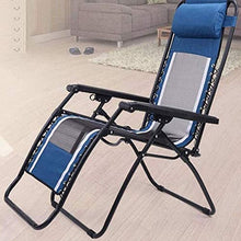 IIPOSAQQ Zero Chair Oversized Seat Free Reclining Angle Lounge Patio Chair Folding Recliner Support Up to 350lbs