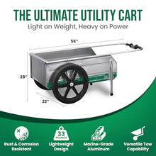 Tipke Foldit Do-It-All Collapsible Aluminum Utility Cart, 300 lb, Silver
