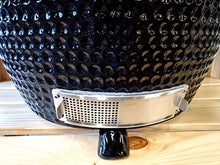 Black Outdoor Charcoal 26" Ceramic Egg Kamado BBQ Grill Smoker with Wood Table Pizza Stone and Canvas Cover