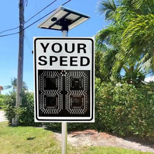 Solar Speed Outdoor Limit Sign, 20"x27"/24"x35" Speed Display Radar Traffic Sign with Accessories for Neighbour Driveway Yard or School, Visual Distance>800m(50 * 70cm)