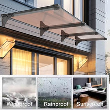 Metal Window Awning,Modern Front Door Canopy Outdoor Canopy,Uv Resistant Rain Snow Protection Outdoor Awning Sun Shade Shelter,Custom Size and Color,Easy Assemble (47"x102")