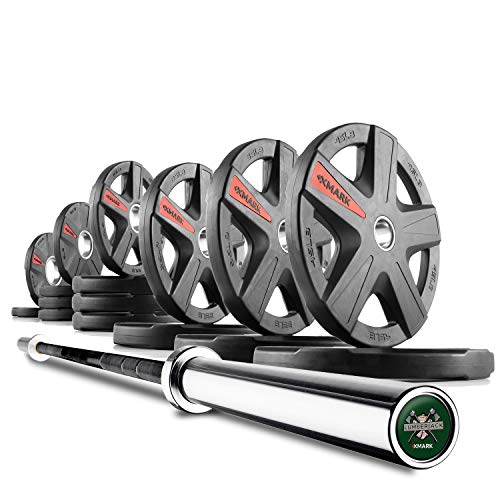 XMark Olympic Weight Bar and 275 lb TEXAS STAR Weight Set 28