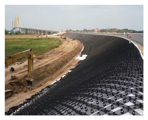 YanSoPe Heavy Duty HDPE Permeable Ground Grid for Driveway & Erosion Control - 30cm x 30cm, 5cm Height, Scalable & Durable(6m x 10m (20ft x 33ft))