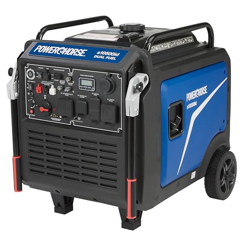Powerhorse Inverter Generator, 10,500 Surge/8,300 Rated Watts, Dual Fuel