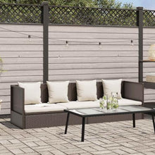 TUERYAFEK Poly Rattan Patio Bed with Seat Cushion and Pillows, Adjustable Sun Lounger with 7 Positions, Powder-Coated Steel Frame, Brown