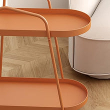 ZEELYDE Side Table/End Table,Wheeled Trolley Side Cabinet Mobile Coffee Table Living Room Sofa Small BedOffice Balcony Outdoor