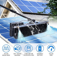Dfdieratve Pressure Washer Pole Kit for Photovoltaic/Solar Panels | Off-Grid Cleaning with 26Ah Battery, 4-5h Autonomy | Adjustable Pole 3.5-7.5m + Water Power Mode,5.5m/18ft