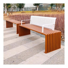 mifortune-e Garden Bench, Garden Outdoor Backrest Chair, Steel Park Leisure Bench, for Balcony Terrace Seat,for Patio(Large)