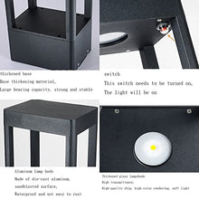 VELLOW Square Solar Post Lantern Light,IP55 Waterproof Road Stigma Lamps Fixtures,Outdoor Aluminum Yard High Brightness LED Column Lamp Lantern,Decorations Landscape Lighting for Patio Porch Railing