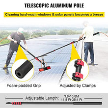 3 in 1 Window Retractable Cleaning Brush, Water Supply Retractable Brush with Scraper, Cleaning Greenhouse Roof, Solar Panel Cleaning, Window Cleaning,3.6 M/11.8 Ft