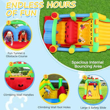 Whubefy Inflatable Obstacle Course Bounce House 18x8.2FT Multi-Color