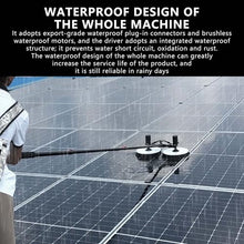ZGLINMZ PV Solar Panel Washing Brush,60 cm Double Rotating Brush Head,11.4 ft 18 ft 24.6 ft Pool Cleaning Machine,Aluminum Alloy Telescopic Rod,Wired-3.5m/11.4ft