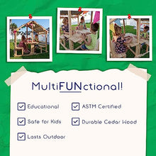 Funphix Kids Klubhouse Wooden Playhouse with Table & Benches