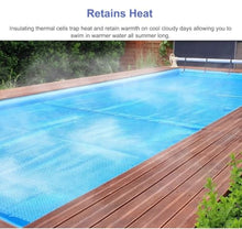 Blue PE Hot Tub Spa Bubble Cover Pool Solar Blanket
