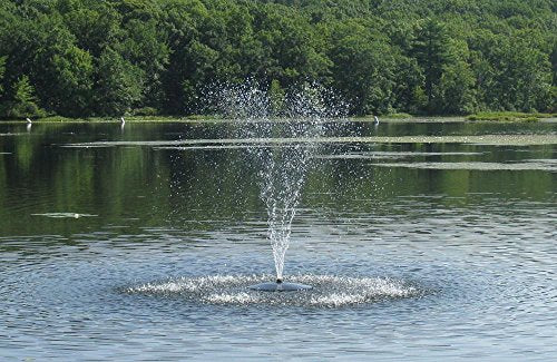 Fawn Lake Fountains Pond Fountain with 1/2 HP Pump, 7 Patterns, 100ft Cord Black