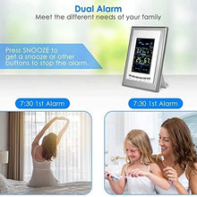 CVGfko Digital Weather Station with Forecast/Temperature/Clock/Moon Phase, with Sensor, LCD Touch Screen, Temperature Humidity Monitor, Weather Forecast/6157