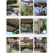 90% Shade Cloth for Garden, Heavy-Duty Sunblock Net with Grommets, UV Resistant Mesh Tarp, for Greenhouse, Patio, Pergola, Plants, Chicken Coop & Dog House, Brown