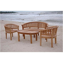 Anderson Teak Patio Lawn Garden Furniture Curve 3 Seater Bench Extra Thick Wood